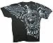 Aces Gambling Skull T-Shirt by Liquid Blue 100% Cotton Teens & Adults Shirt