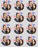 12 Royal Wedding rice paper fairy / cup cake 40mm toppers pre cut decoration Prince William