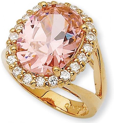 Cocktail Created Pink Kunzite Jackie Kennedy Ring
