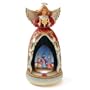 Jim Shore Heartwood Creek Angel Wind-Up Musical Lighted Revolving Nativity Diorama Figurine 10.5 Inch