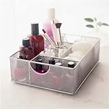 Silver Mesh Vanity Organizer by Design Ideas
