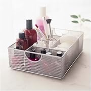Vanity Organizer/tray Silver - 6 Compartments