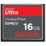 Sandisk 16GB Ultra CF memory card - 30MB/s 200x (SDCFH-016G-P36, Retail Package)