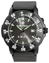 Smith & Wesson Men's SWW-45 S.W.A.T. Black Rubber Strap Watch