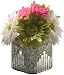 Gerber Daisies In Mirrored Mosaic Planter