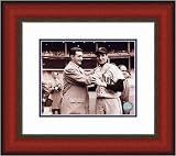 Framed Ralph Branca / Bobby Thomson Photograph - Cherry Double Mat