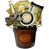 Art of Appreciation Gift Baskets   Cheers to You!  Gourmet Food Basket with Smoked Salmon