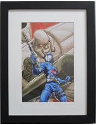 Book: GI JOE vs. TRANSFORMERS ~ 8" X 12" ART PRINT (FRAMED at 12" X 16" w/MATTE) by J. SCOTT CAMPBELL (BLUE BEAUTIES) (BLUE BEAUTIES) - Brand Studio