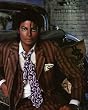 ブロマイド写真★マイケル・ジャクソンMichael Jackson/茶色のストライプスーツ