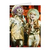 Dame Edna Everage with Jerry Hall - Greeting Card (Pack of 2) - 7x5 inch - Art247 - Standard Size - Pack Of 2