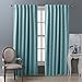 NICETOWN Window Treatment Blackout Curtains and Draperies - (Teal Blue Color) 52x63 inch, 2 Panels, Room Darkening Blackout Panel Drapes for Bedroom