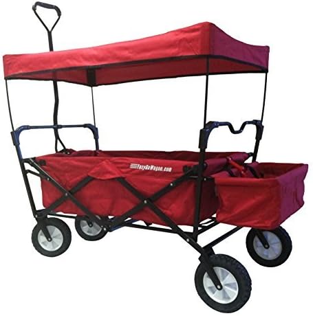 EasyGoWagon Folding Collapsible Utility Wagon Fits in Trunk of Standard Car, Red by EasyGoWagon