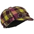 Rainbow Checker Pattern Cabbie Cap - Pink Purple W16S59A