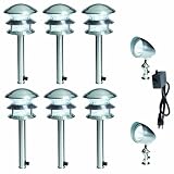 Westinghouse 411728-41P HI-Intensity LED Landscape Lighting Set, 8 Piece (6 Pathlights and 2 Spotlights)