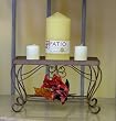 Decorative Rustic Shabby Chic Metal Tray with Stand