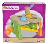 Eichhorn 100001867 - Klopfbank - mit Hammer und 4 Kugeln - aus Holz - 17x18x12,5cm -