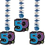 The Party Continues 50th Birthday 30in Dangling Cutouts 3ct