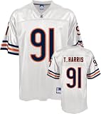 Tommie Harris Jersey: Reebok White Replica #91 Chicago Bears Jersey - Large