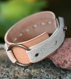 Leather bracelet, 'Sleek Tan' 1.2 W 6.7 L