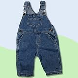 Denim Bib Overalls, 6-9 Months