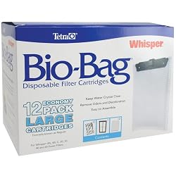 Tetra 26164 Whisper Bio-Bag Cartridge, Unassembled, Large, 12-Pack
