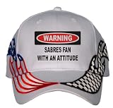 Warning: Sabres Fan with an attitude USA Flag / Checker Racing Hat / Baseball Cap