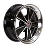 Hurst Dazzler Black Accent/Clear Coat Wheel with Mirror Machined Face (15x6"/5x4.75")