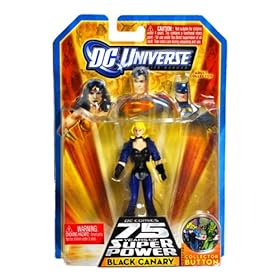  Mattel Year 2009 DC Universe Infinite Heroes DC Comics 75 Years of Super Power inch Series 4 Inch Tall Action Figure - BLACK CANARY with Collector Button (P1981)
