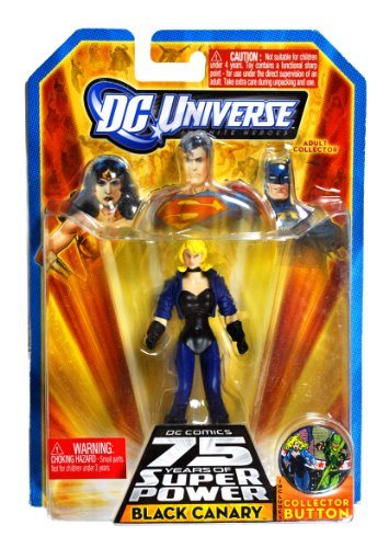  Mattel Year 2009 DC Universe Infinite Heroes "DC Comics 75 Years of Super Power" Series 4 Inch Tall Action Figure - BLACK CANARY with Collector Button (P1981)