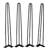 DIYテーブル　コーヒーテーブル脚　ダイニングテーブル脚　黒　4本入り　28インチ