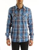 Chemise Bleu Peached Western