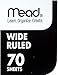 Mead Fashion Premium Wide Ruled 70-pg Spiral Notebooks (5-pack, Assorted Colors)