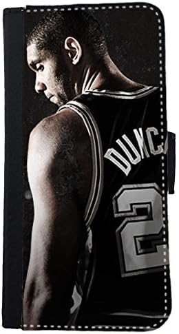 New Tim Duncan Figure Leather Wallet Flip Case Cover for Apple iPhone 6 Plus 5.5"
