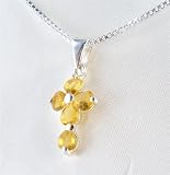 513cqFMPczL. SL160  Birthstone November Topaz Crystal Hearts Sterling Cross Necklace