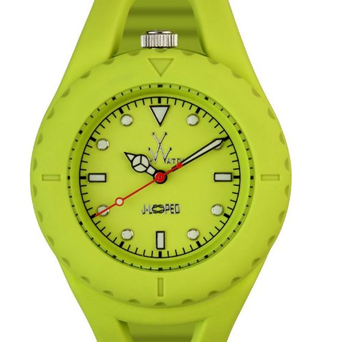 ToyWatch Jelly Looped Watch JL05LI Unisex Lime Green Silicone Time Only Interchangeable Strap Steel Clasp J-Looped Logo