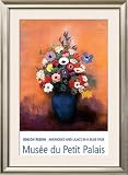 Blue Vase Framed Poster Print by Odilon Redon, 29x34