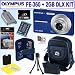 Olympus FE360 8MP Digital Camera (Blue) + 2GB Deluxe Accessory Kit