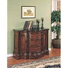 Powell 551-228 Masterpiece Faux Hand Painted Mahogany with Light Distressing 3-Drawer,... by Powell