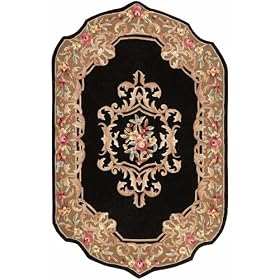 Calais Area Rug, 3'6x5'6, BLACK