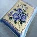 Blue Flower Heavy Weight 3.2kg (7lbs) Acrylic Mink Blanket