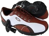 OAKLEY Pro Tye Mens Wide White/Brown Golf Shoes