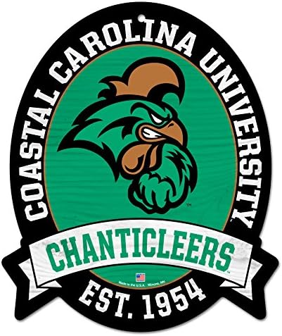 11X13 COASTAL CAROLINA Chanticleers Wood Street Sign