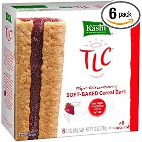 Kashi TLC Cereal Bar, Ripe Strawberry, 6 - 1.2 oz  Bars, (Pack of 6)