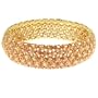 Gold Overlay Champagne Cubic Zirconia Bangle Bracelet