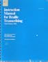 Instruction Manual for Braille Transcribing