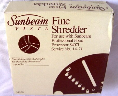 Sunbeam Vista Stainless Steel Fine Shredder
