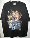 Battlestar Galactica Cast with Adama and Starbuck Adult T-Shirt in Black Extra Large XL