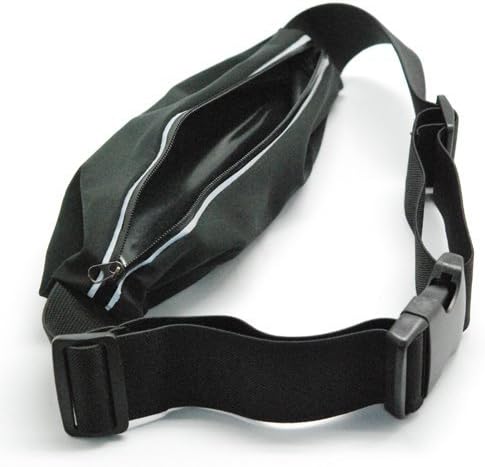 Running Belt Waist Bag Waterproof Sport Outdoor Wallet Case Belt Zipper Bag Flip Belt /Money Keys Hiking Belt waist pouch Touchscreen compatible for iPhone 6 6s Plus Samsung LG Smartphones -Black