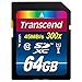 Transcend 64GB SDXC Class 10 UHS-1 Flash Memory Card Up to 45MB/s (TS64GSDU1E)