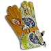 Womanswork 703M Paisley Gauntlet Glove with Synthetic Leather Palm, Medium